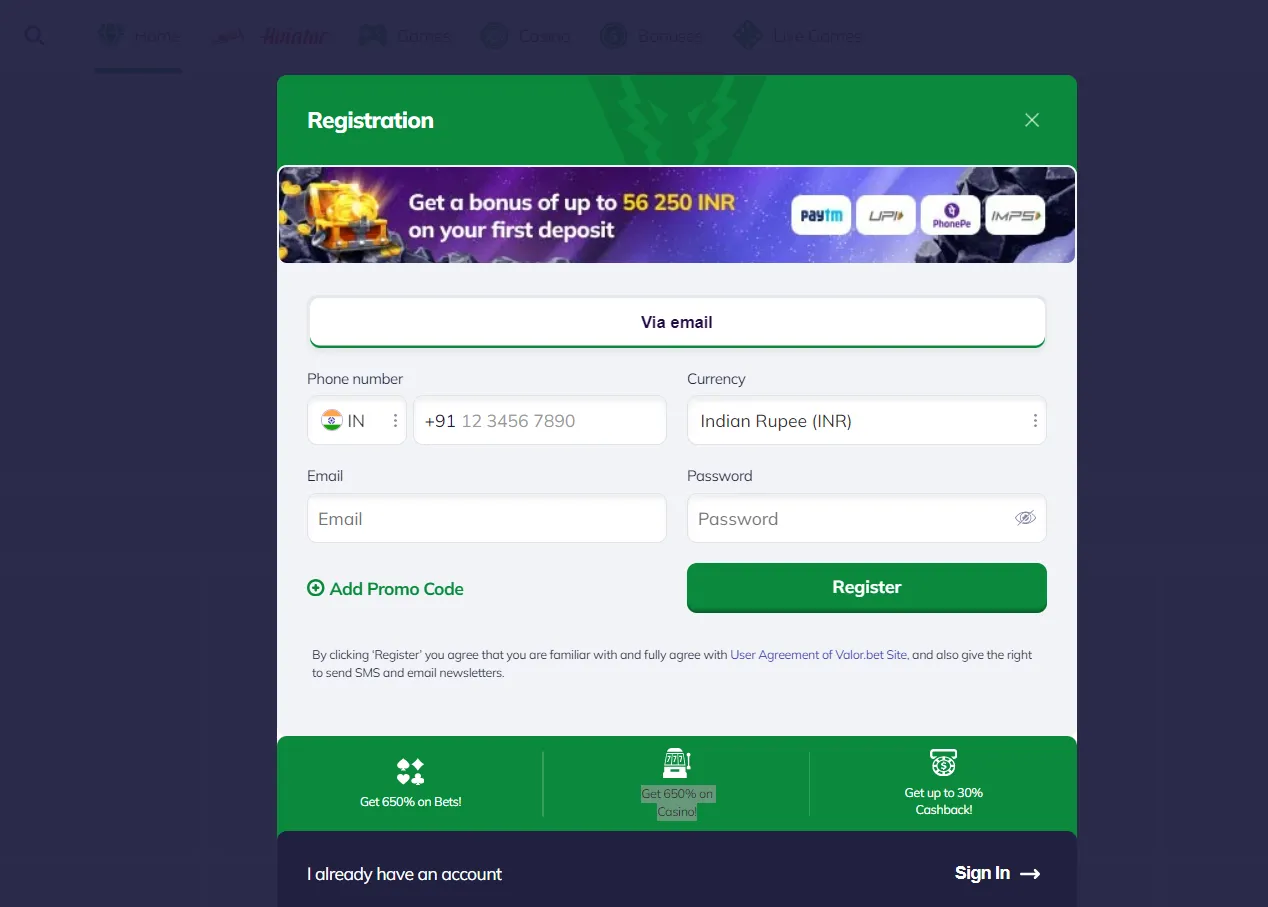 valor registration valor registration